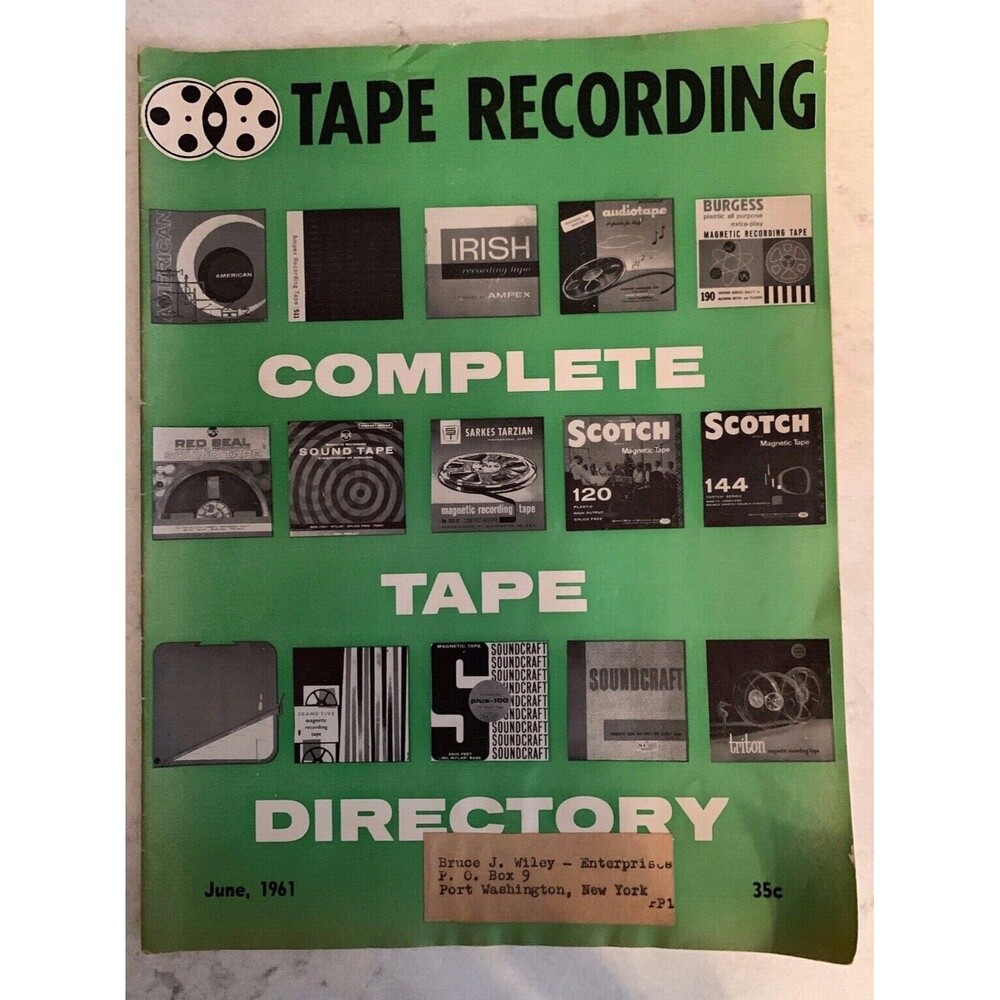 Vintage Tape Recording Magazine June 1961 Complete Tape Directory